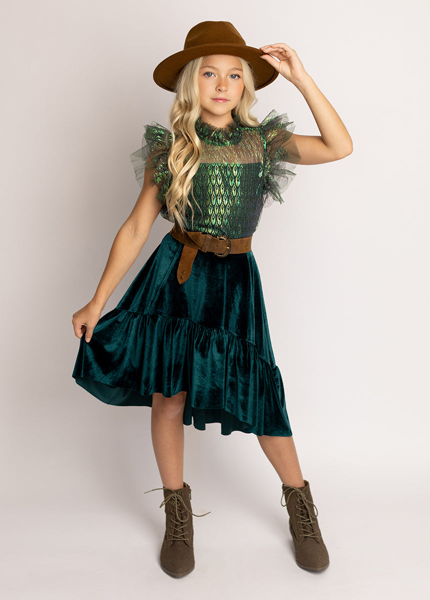 Ina Skirt in Evergreen