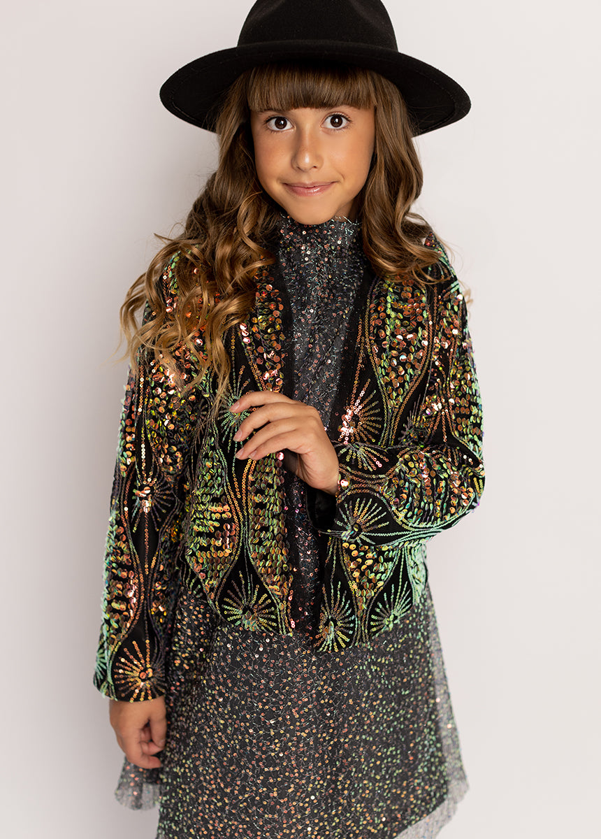 Livvy Jacket in Multi Black