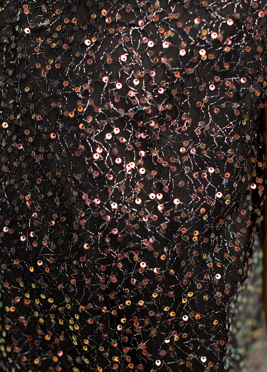 Ansel Dress in Black Sequin