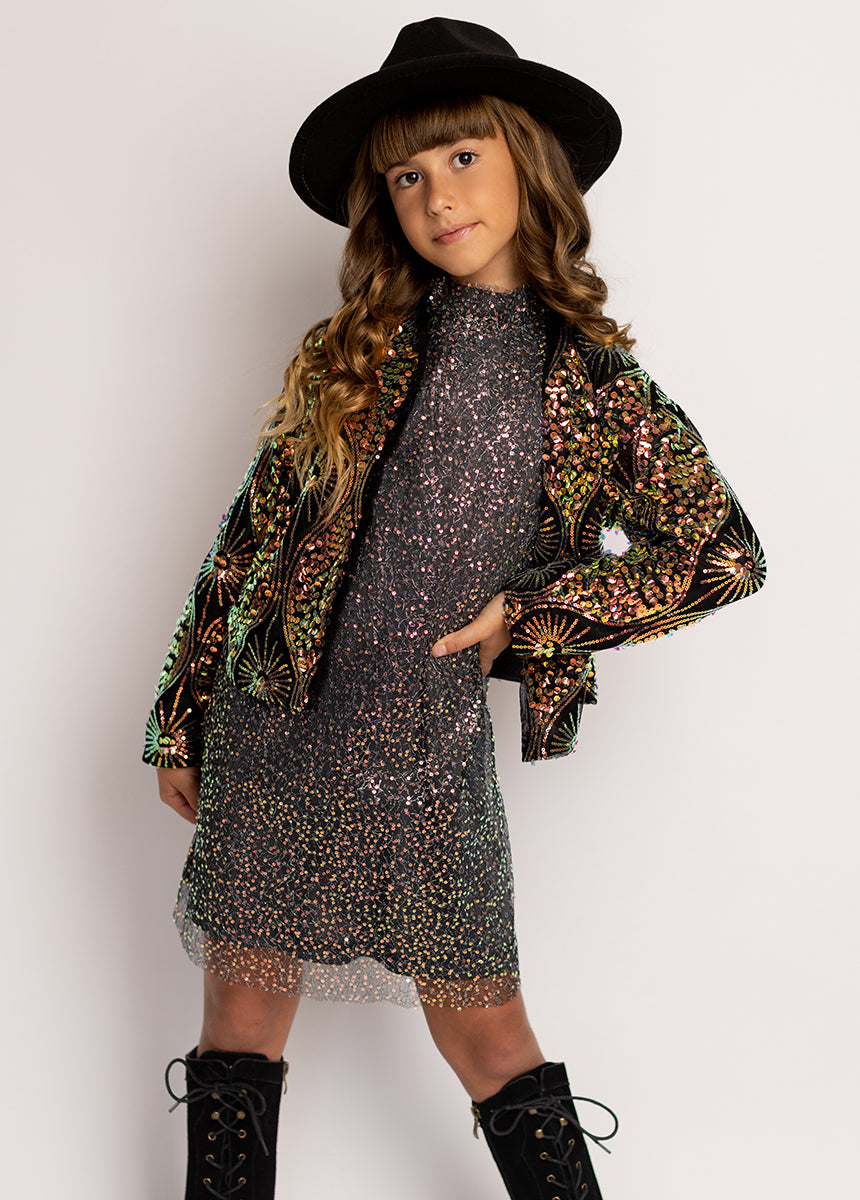 Livvy Jacket in Multi Black