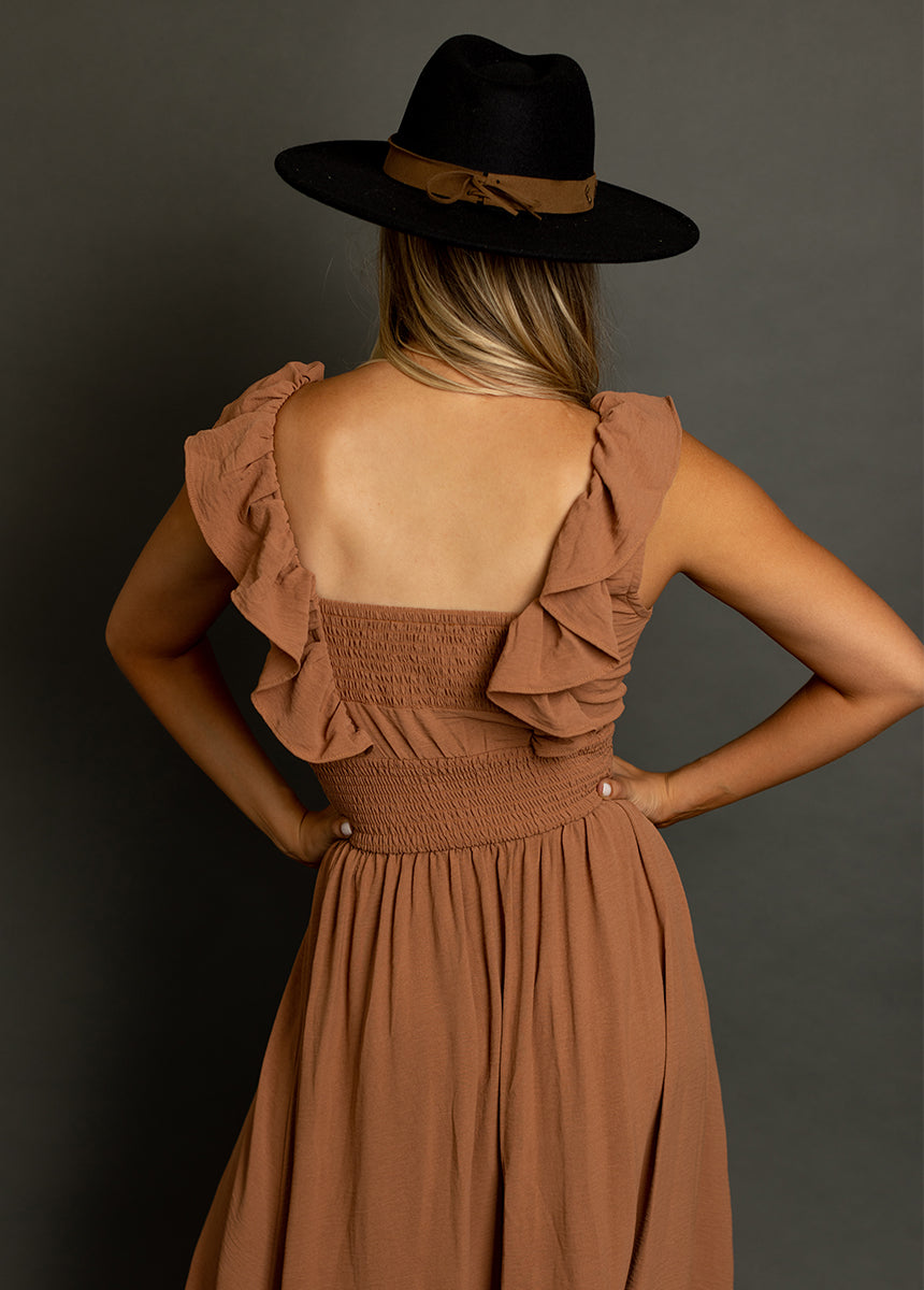 Dawn Dress in Camel