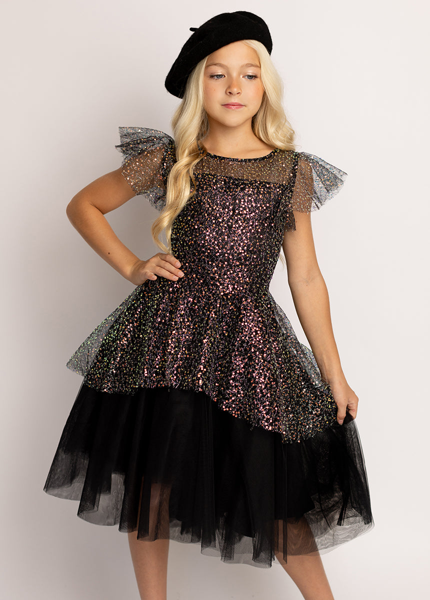 Elsbeth Petticoat Dress in Oil Slick