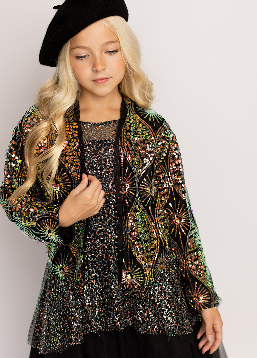 Livvy Jacket in Multi Black