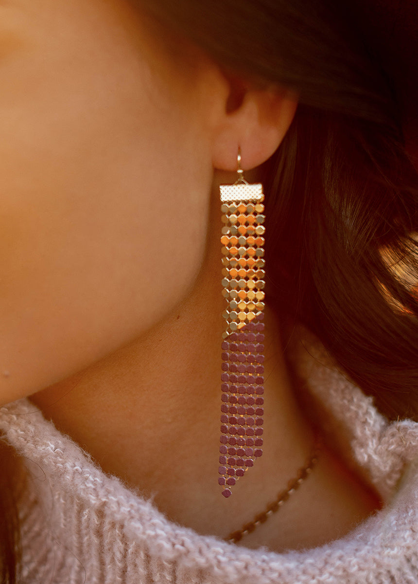 Emory Earrings in Plum