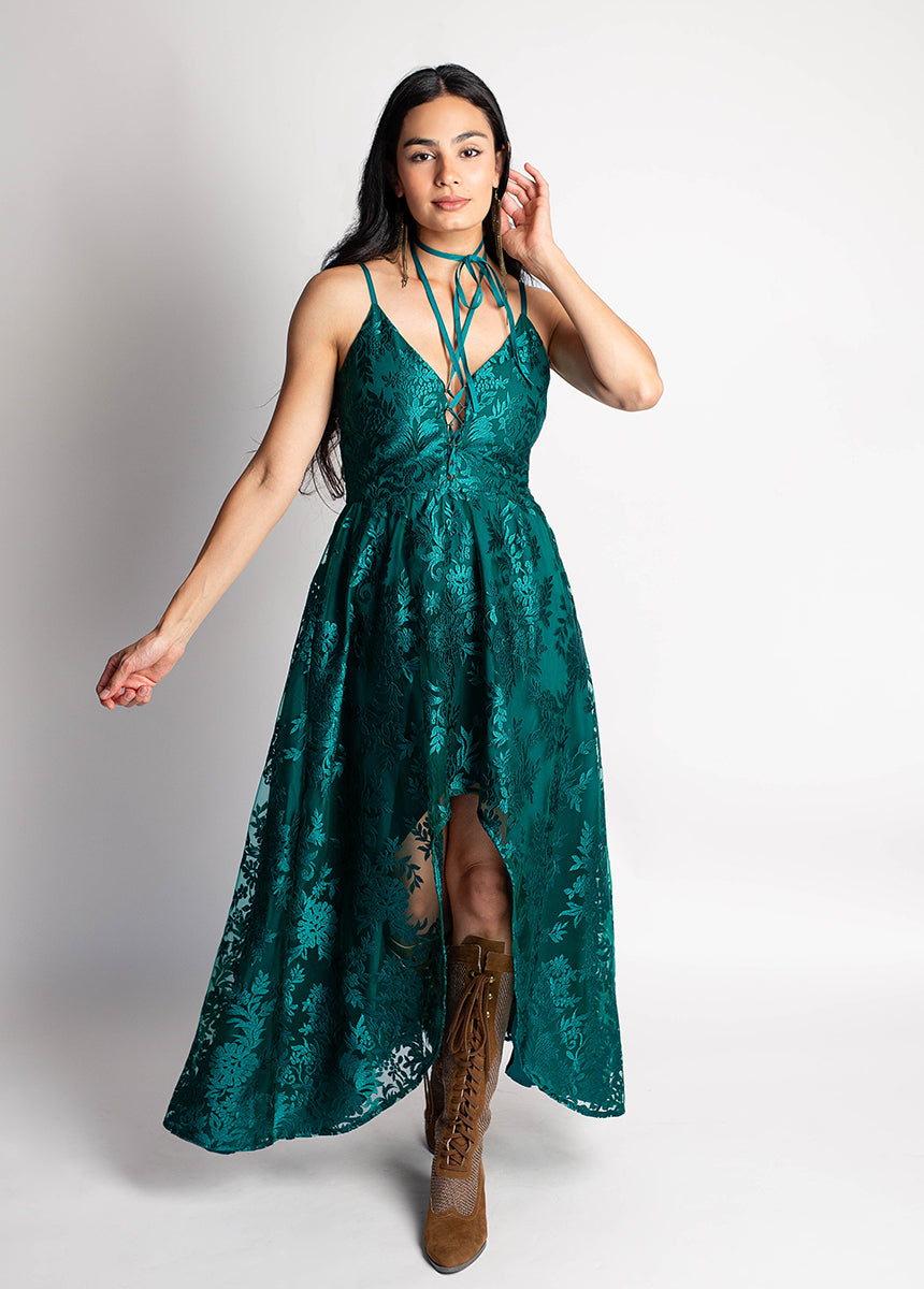 Holli Dress in Ocean Teal