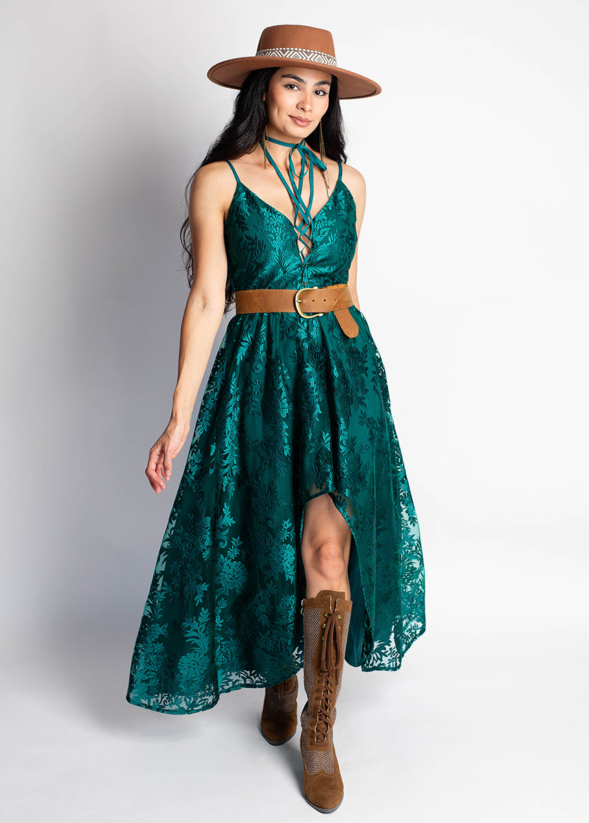 Holli Dress in Ocean Teal