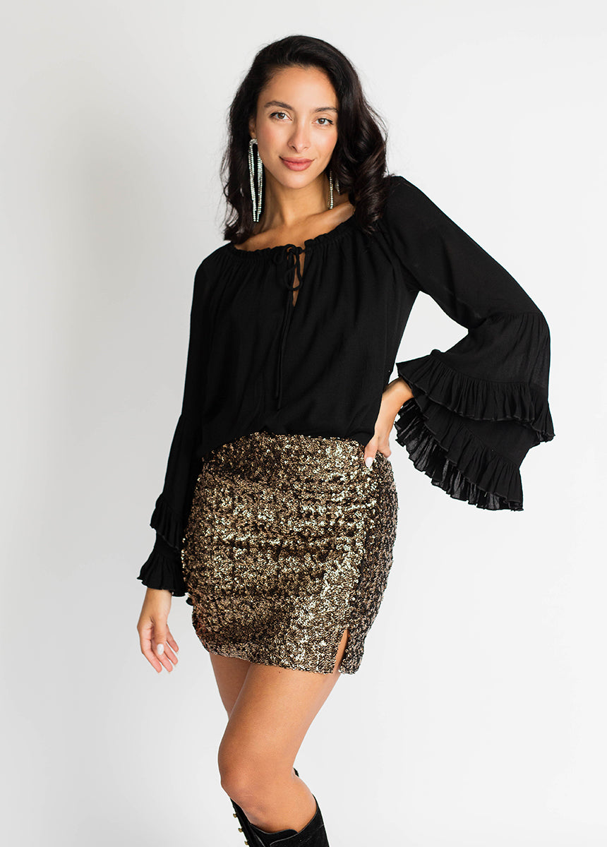 Jaycie Skirt in Bronze