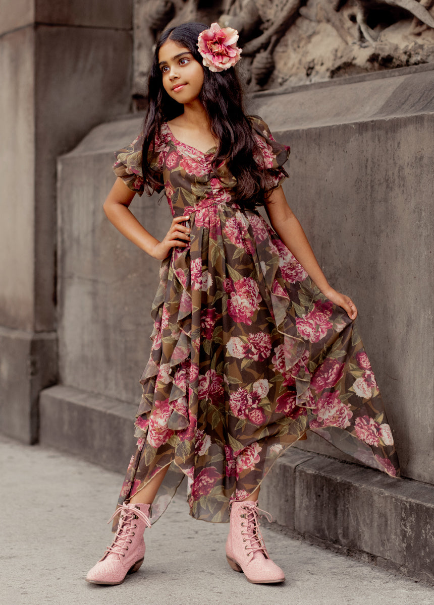 Kayden Dress in Bistre Floral