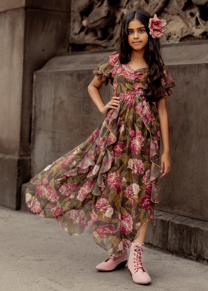 Kayden Dress in Bistre Floral