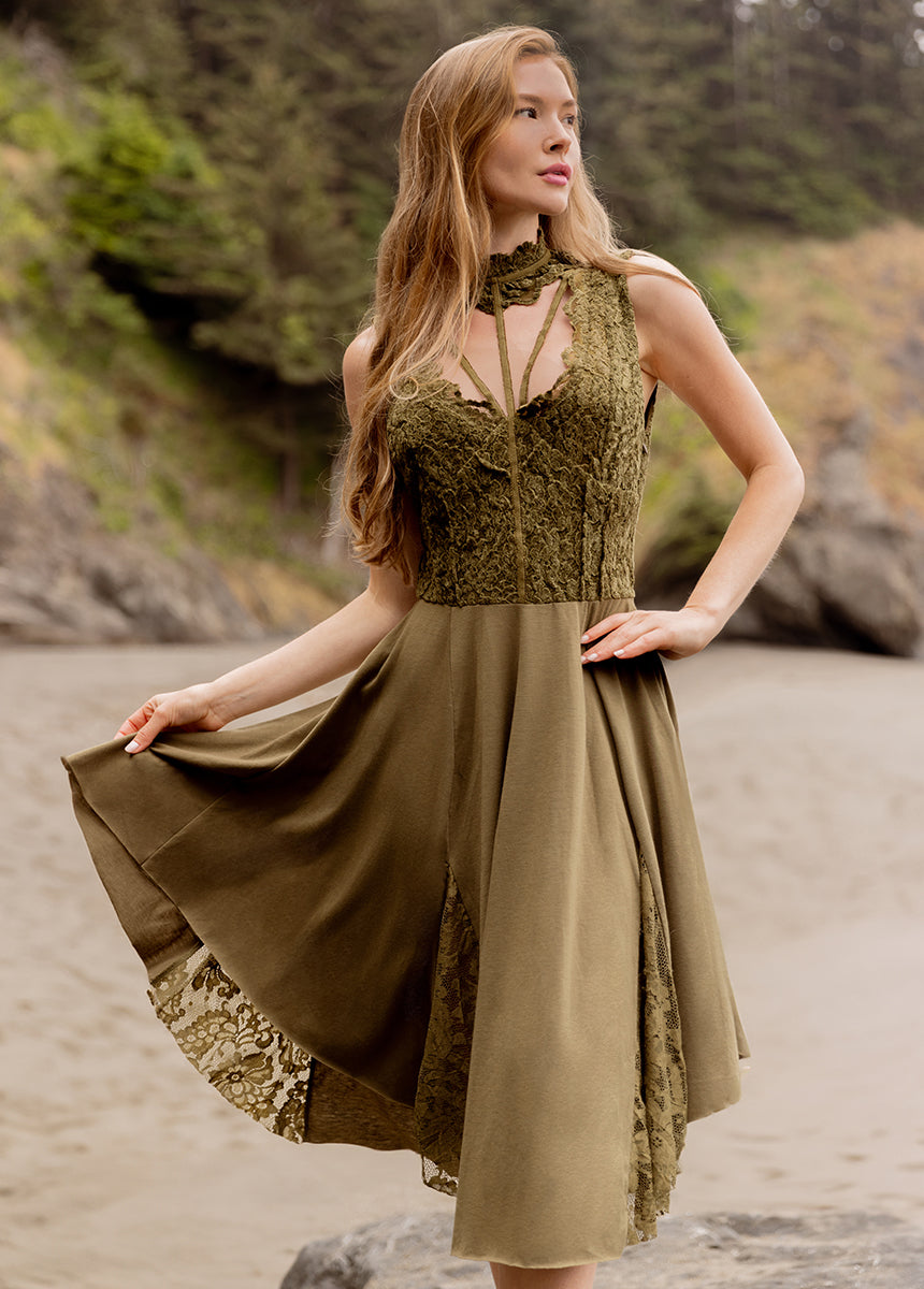 Layana Dress in Olive