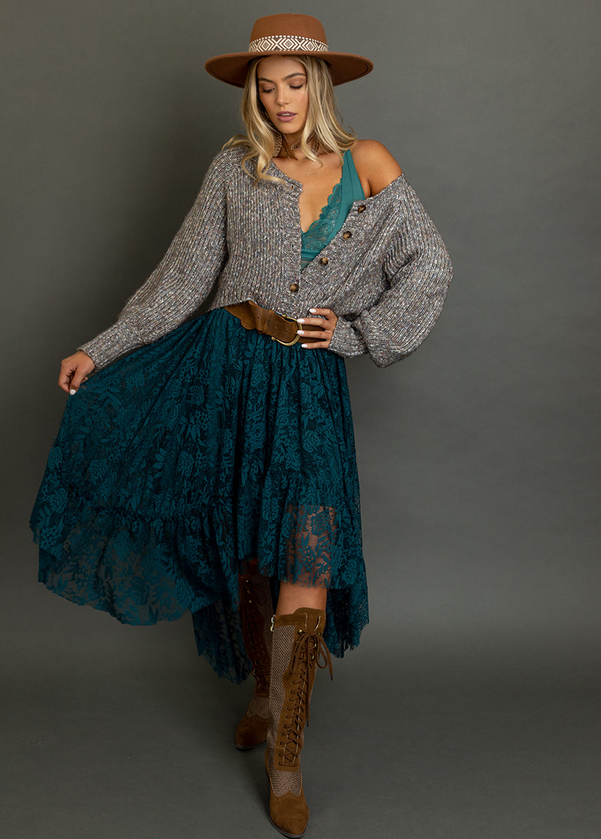 Leo Skirt in Deep Teal