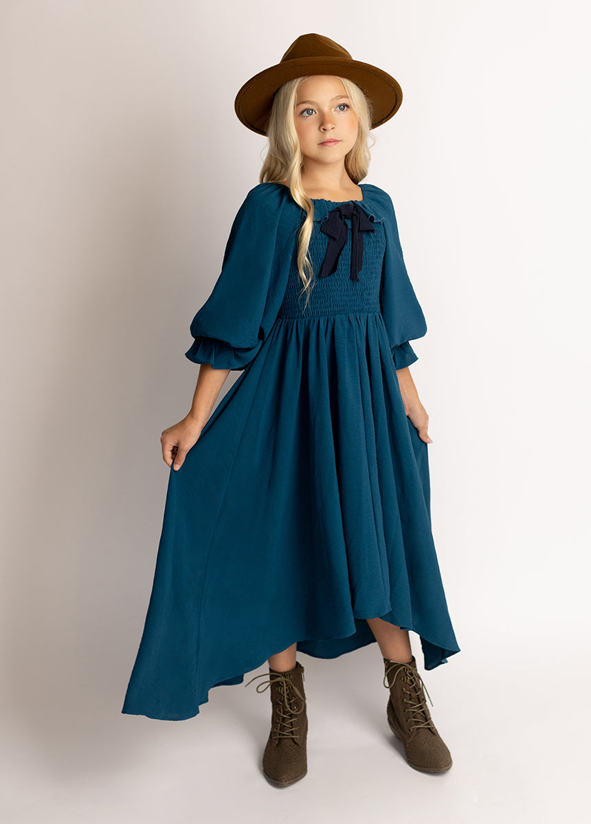 Odina Dress in Ocean Teal