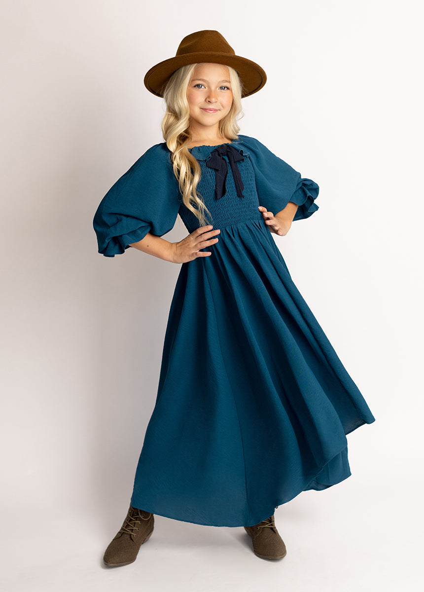 Odina Dress in Ocean Teal