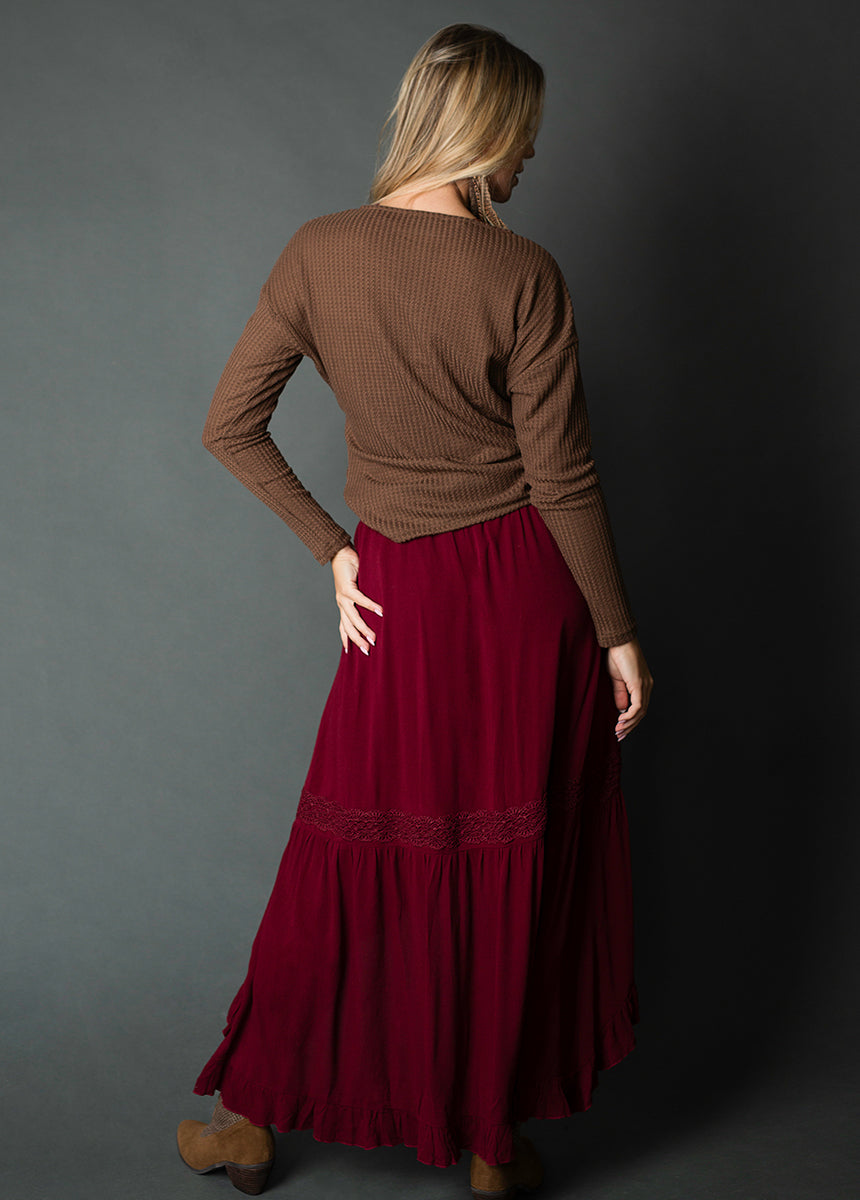 Alizah Skirt in Oxblood