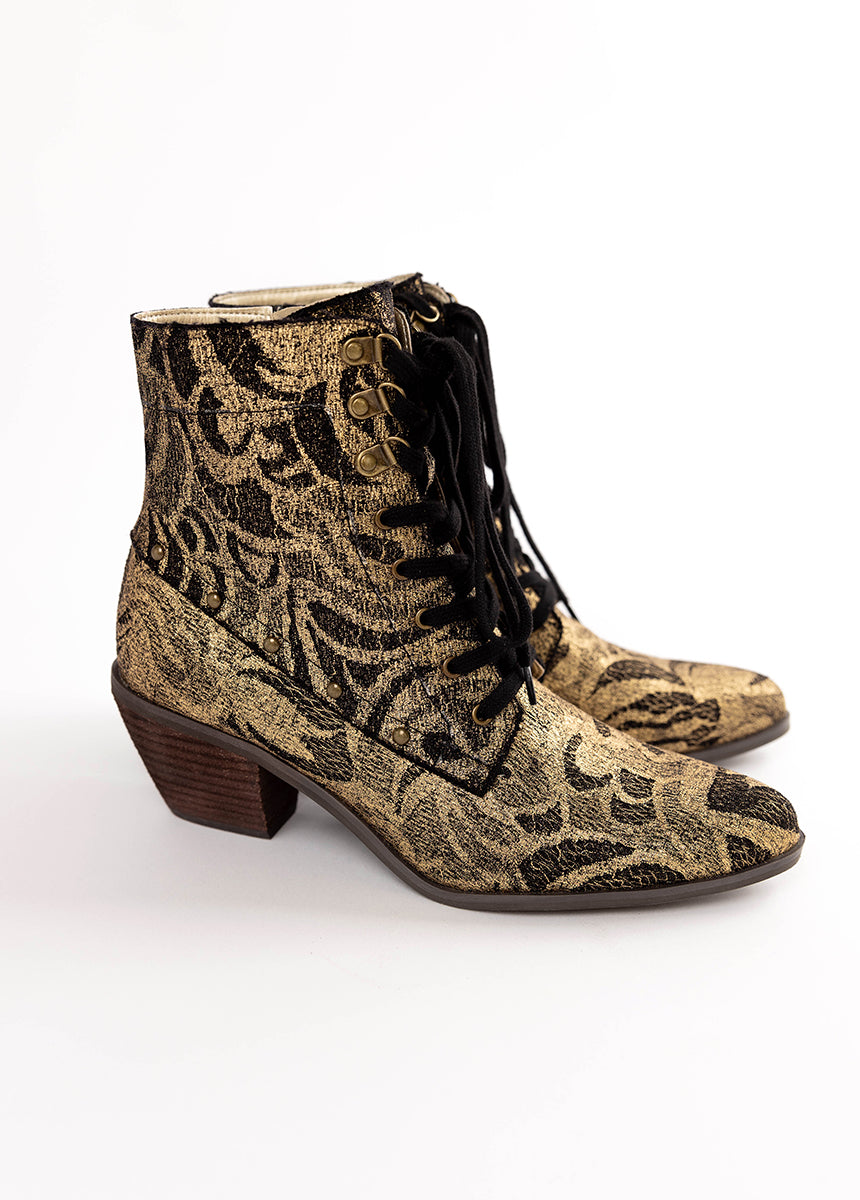 Virginia Boot in Gold Lace