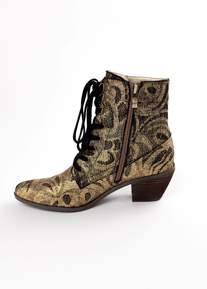 Virginia Boot in Gold Lace