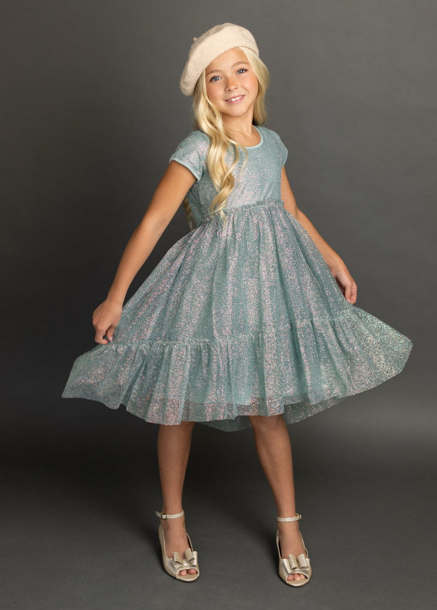 Andra Dress in Smokey Teal