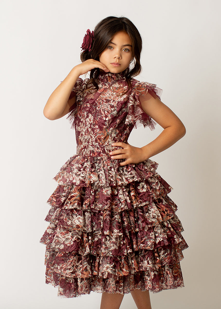 Reign Petticoat Dress in Lavender Plaid - Joyfolie