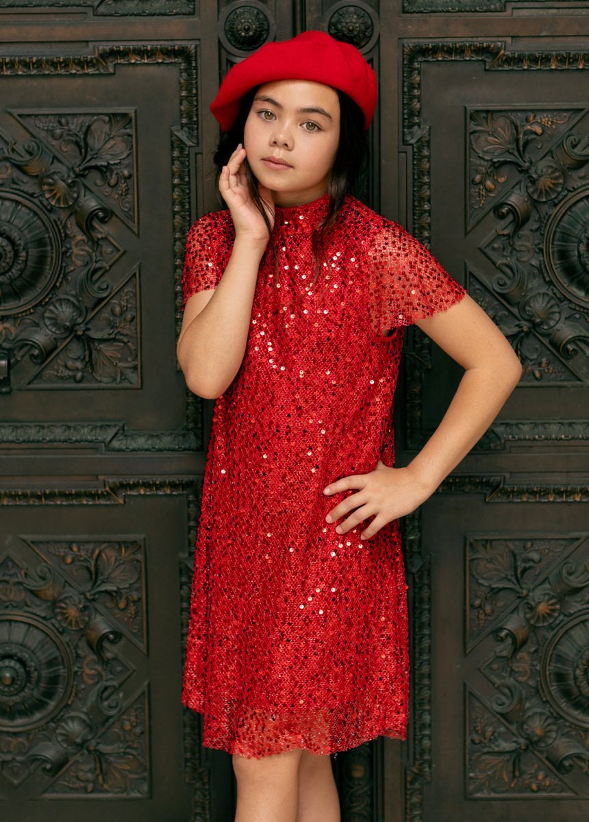 Ansel Dress in Red