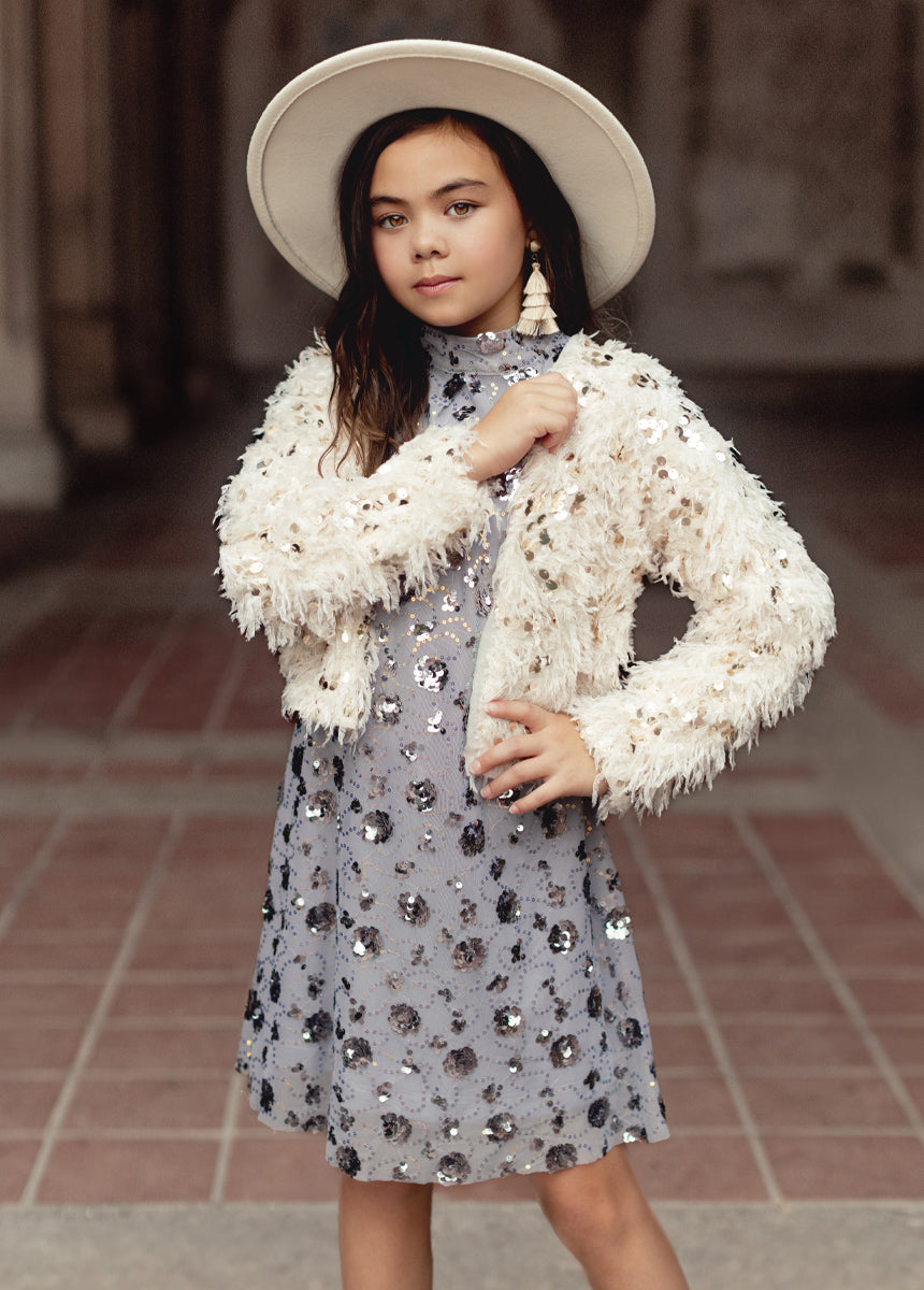 Ansel Dress in Blue Smoke