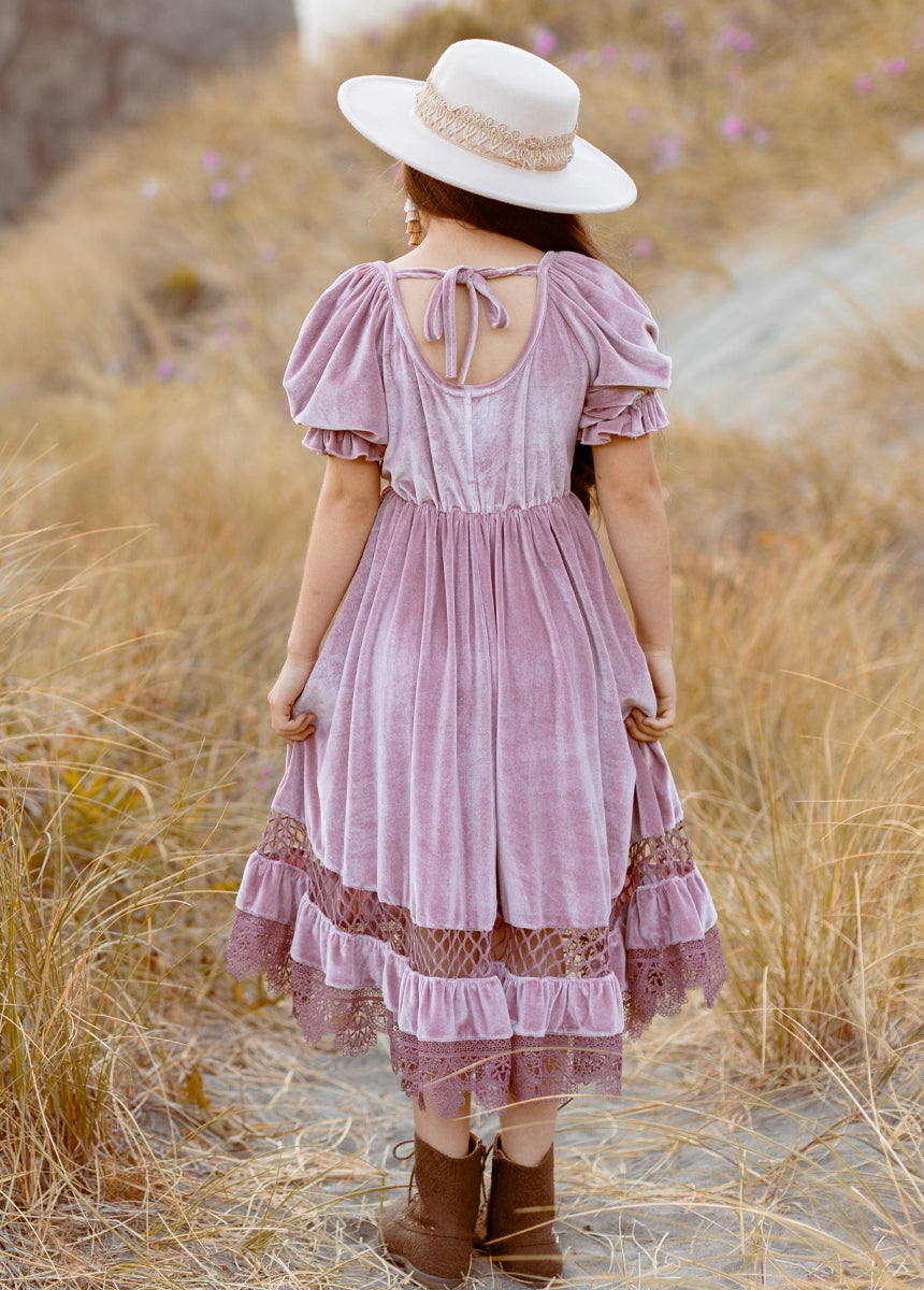 Arella Dress in Dusty Mauve