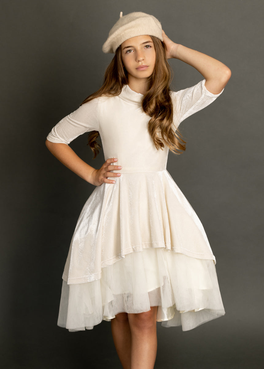 Audrah Petticoat Dress in Cream