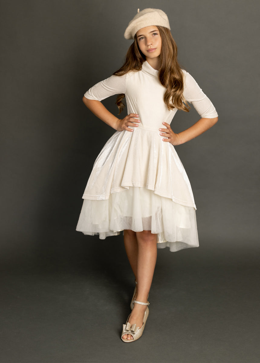 Audrah Petticoat Dress in Cream