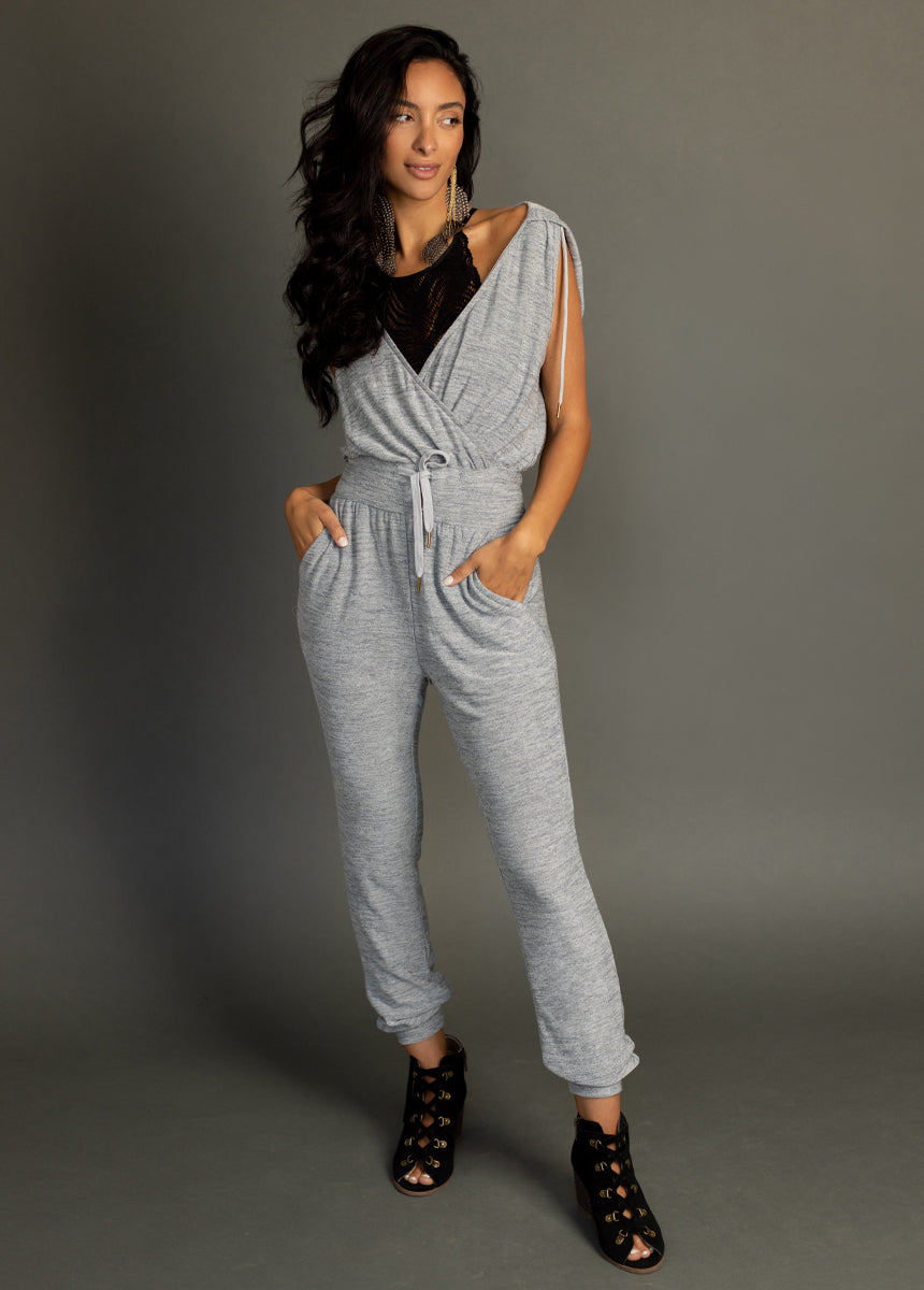 Baylee Jumpsuit in Heather Charcoal