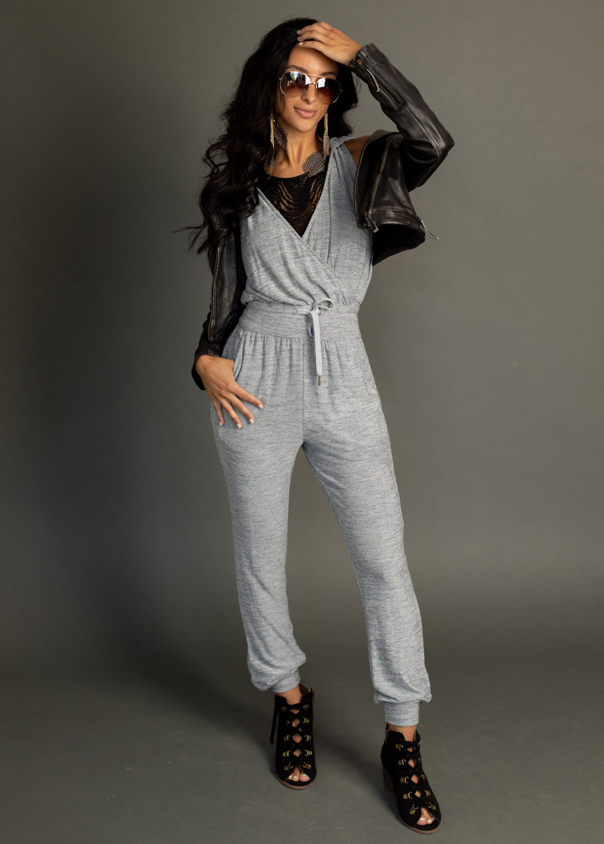 Baylee Jumpsuit in Heather Charcoal