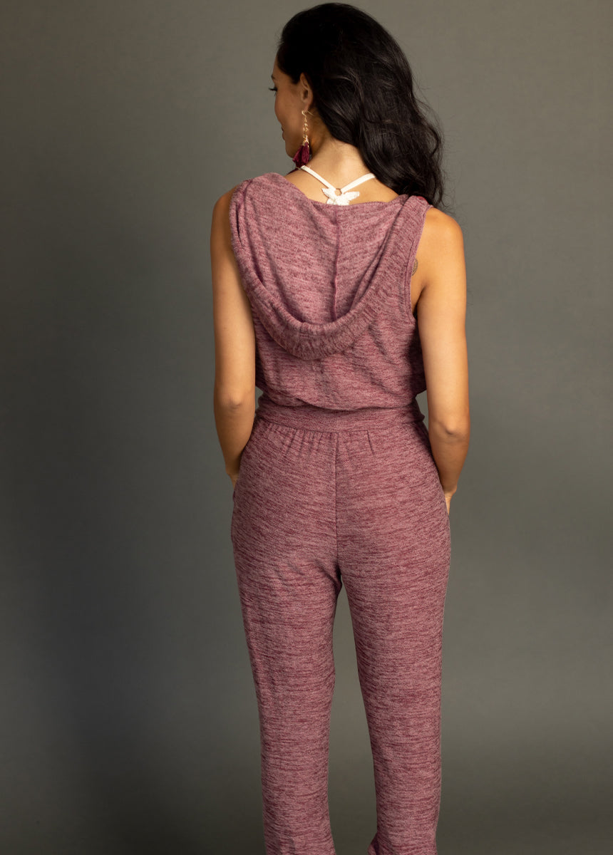 Baylee Jumpsuit in Heather Plum