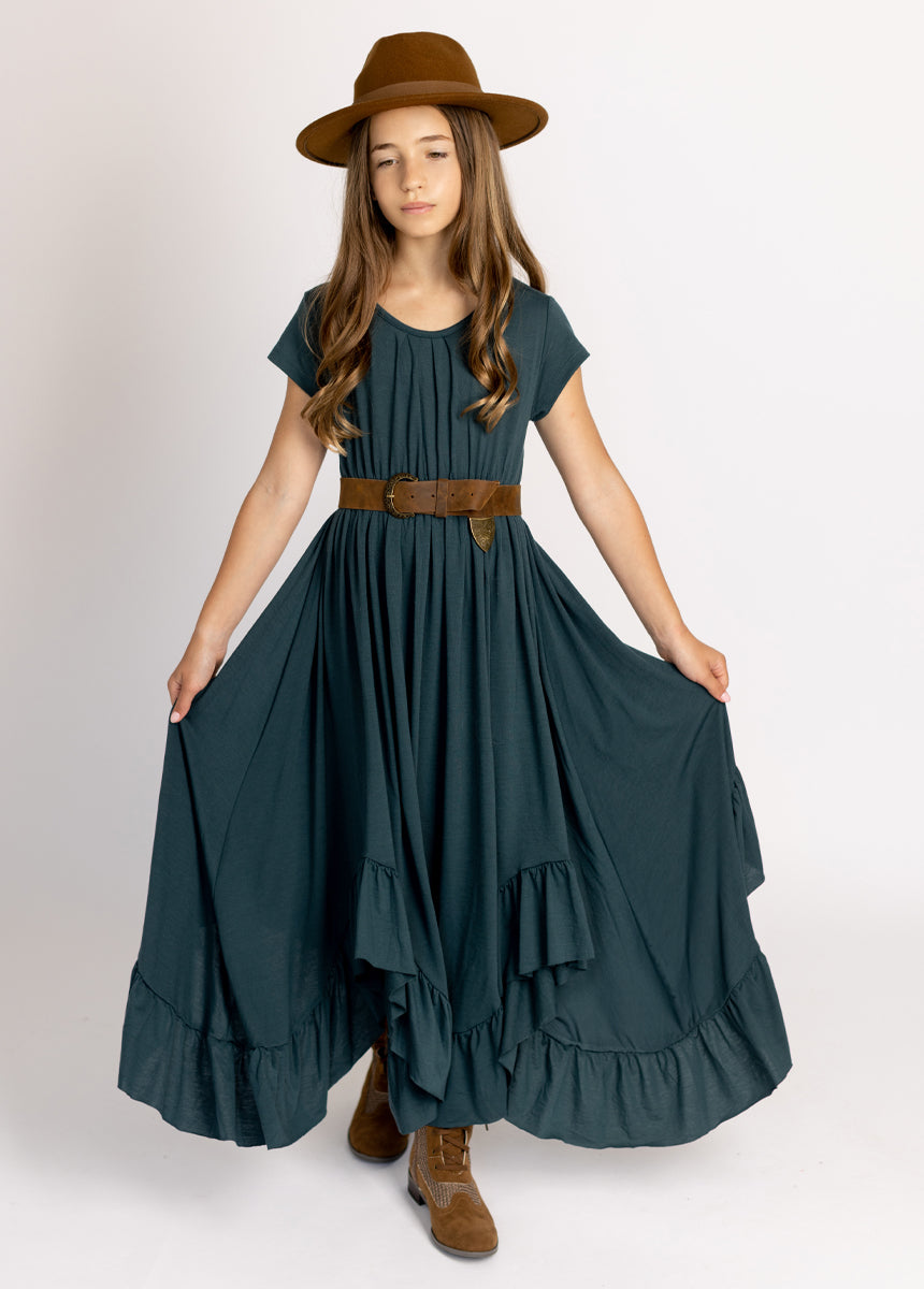 Braelyn Dress in Deep Teal