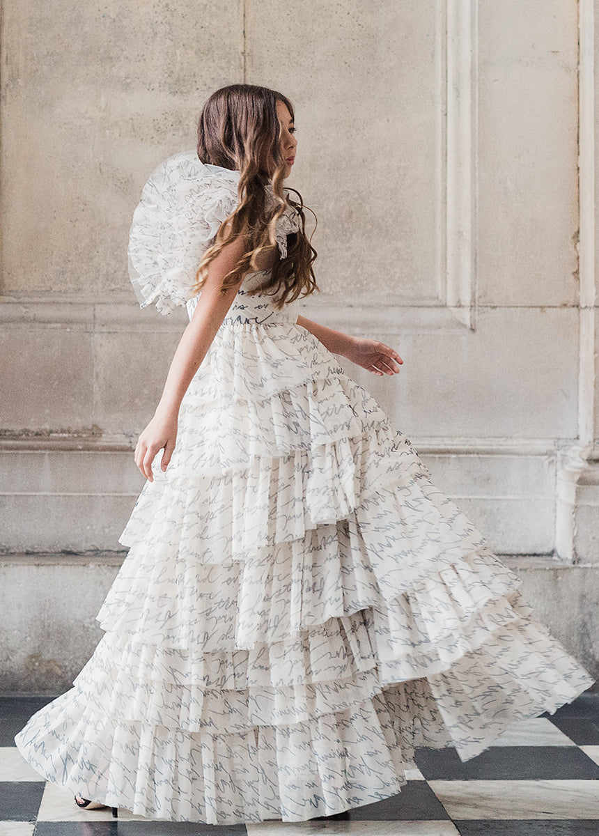 Encanta Maxi Dress in Winter White - Joyfolie