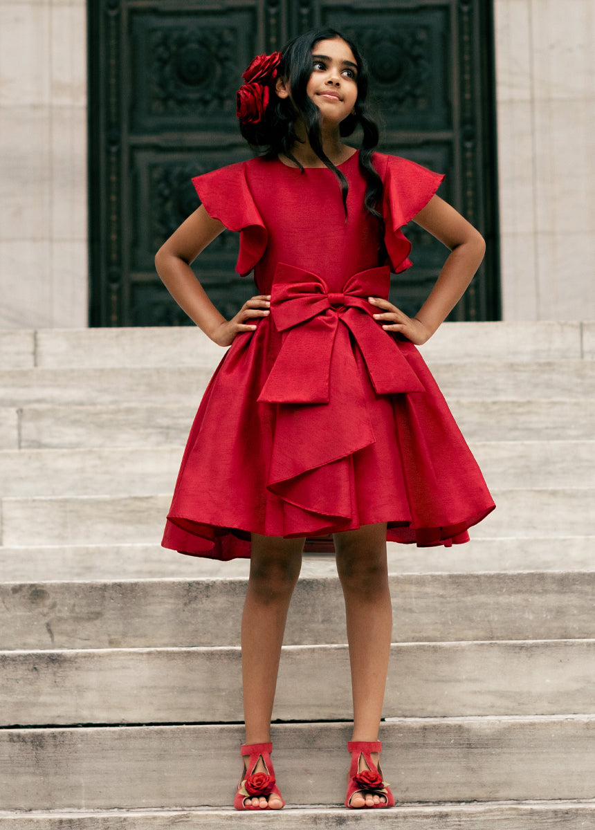 Camryn Dress in Scarlet