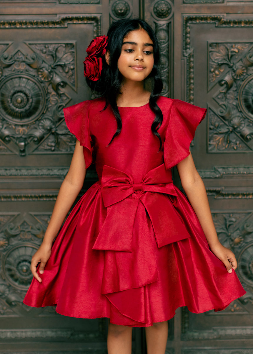 Camryn Dress in Scarlet