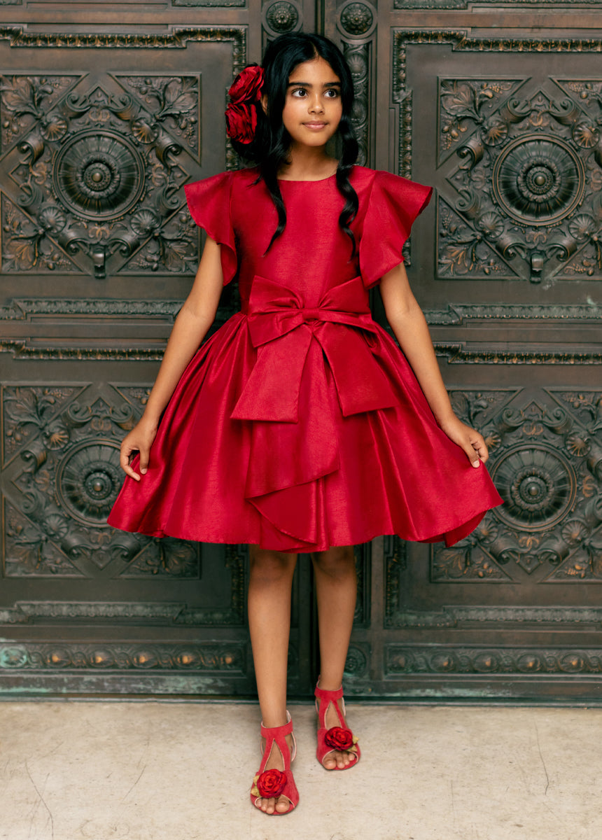 Camryn Dress in Scarlet