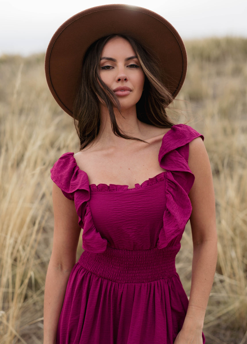 Dawn Dress in Raspberry