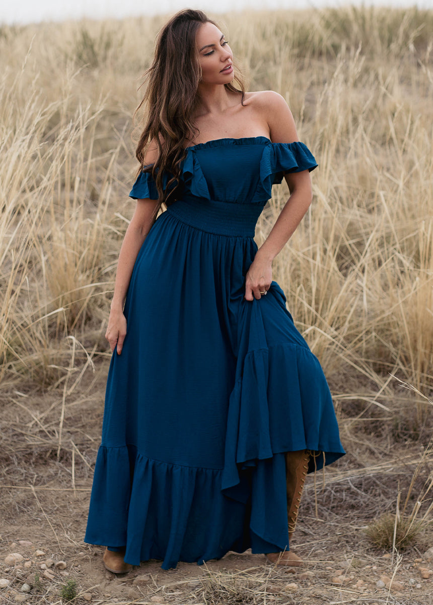 Dawn Dress in Ocean Teal