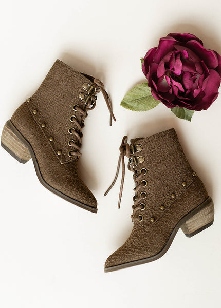 Joyfolie Indy Lace- Up Leather Boots, Gap store Scarf, & Knit Headband