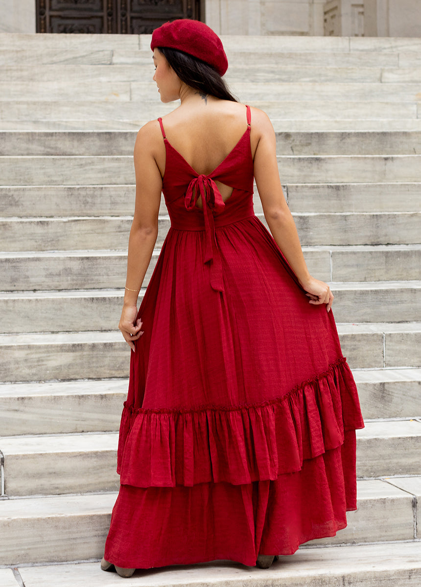 Everlie Dress in Scarlet