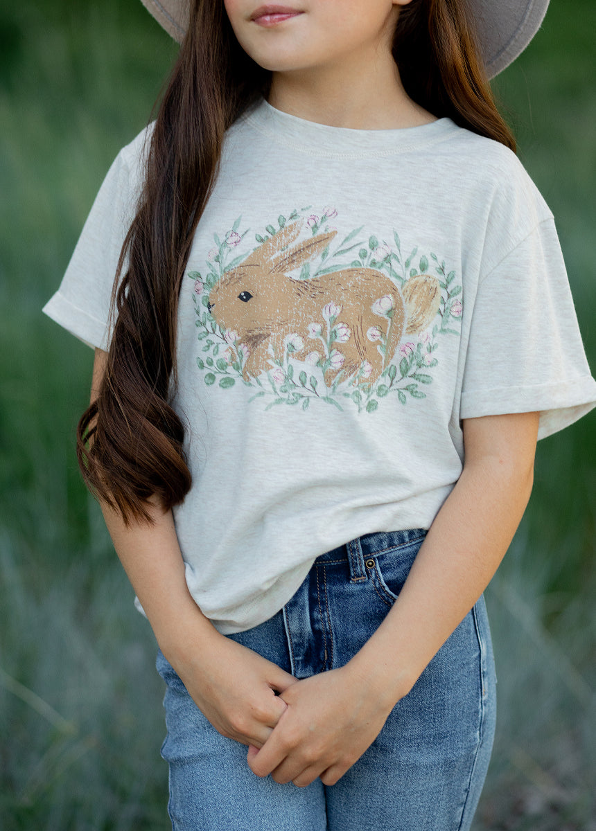 Bunny Tee in Heather Oat