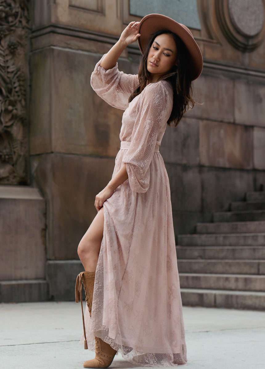 Haley Dress in Nude Pink