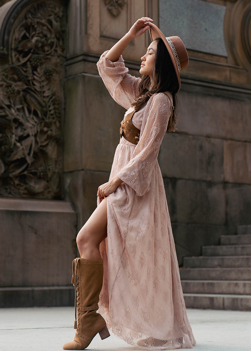 Haley Dress in Nude Pink