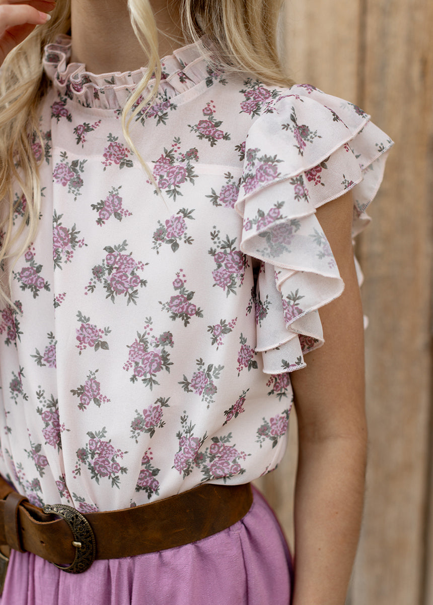 Isadora Top in Lilac Ditsy Floral