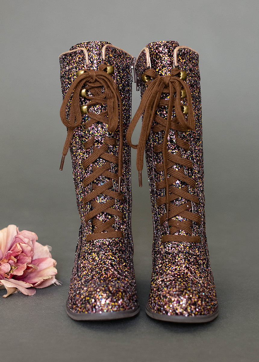 Keiko Tall Boots in Confetti Glitter