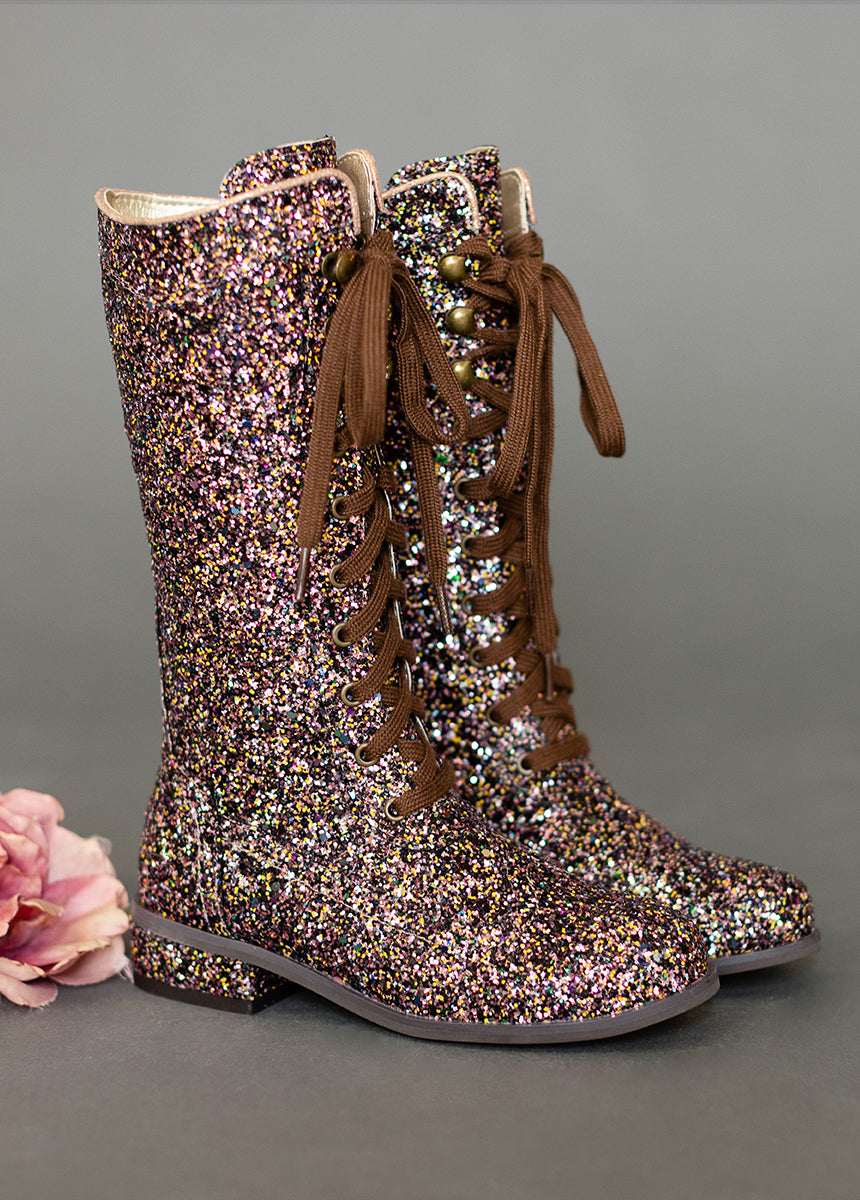 Keiko Tall Boots in Confetti Glitter