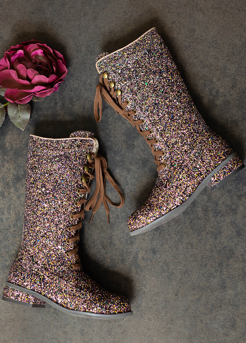 Keiko Tall Boots in Confetti Glitter