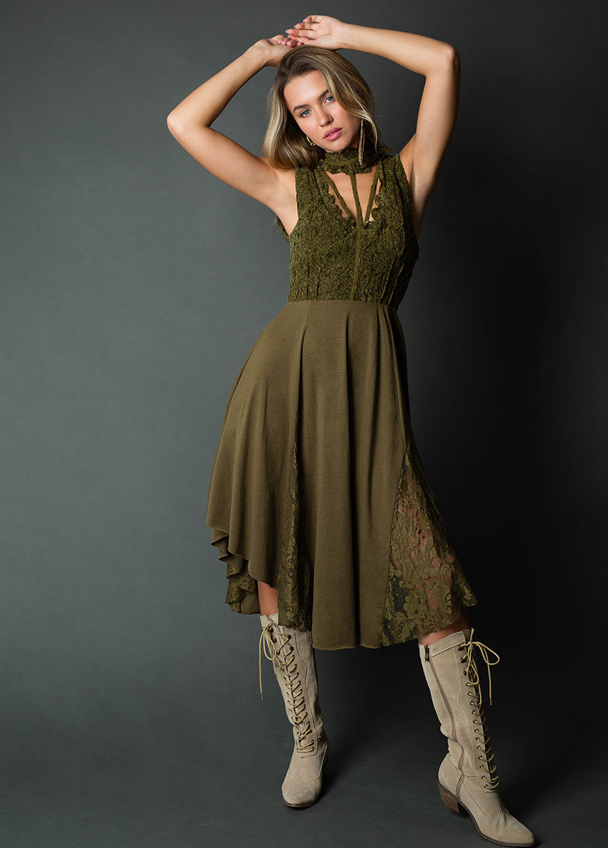 Layana Dress in Olive