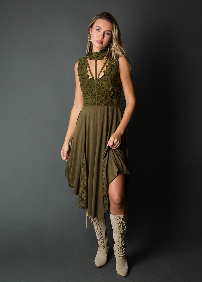 Layana Dress in Olive