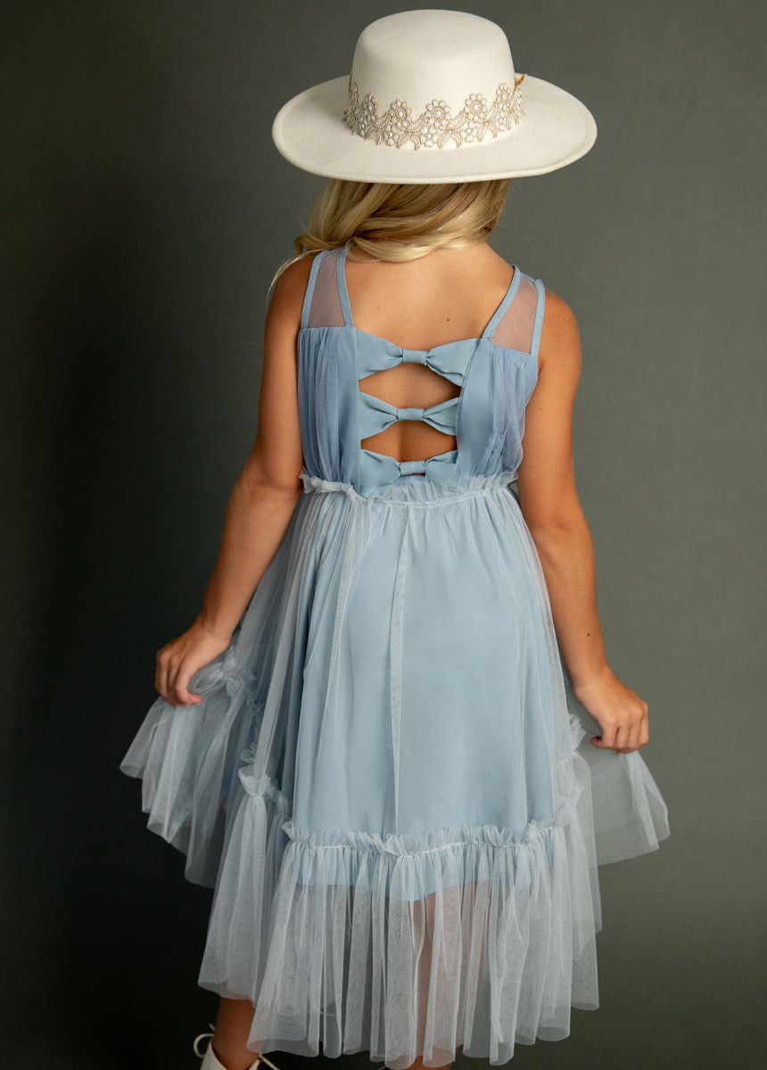 Loie Dress in Blue Smoke