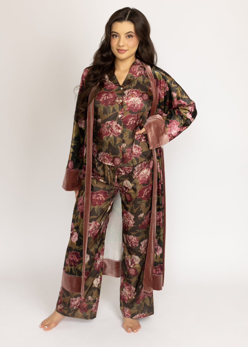 Lyana PJ Set in Bistre Floral